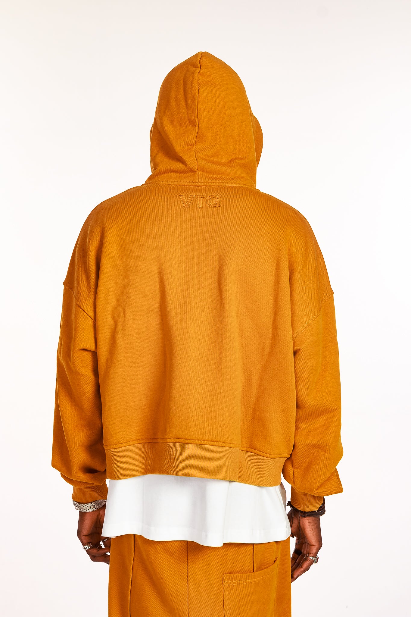 VINTEG UNIQUE ZIPPER HOODIE - MUSTARD YELLOW