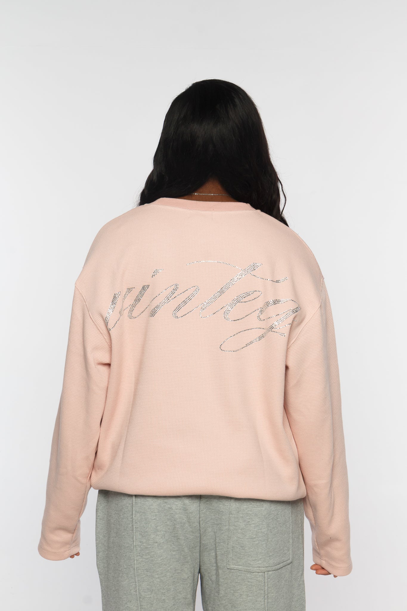 WAFFLE KNIT L/S PINK