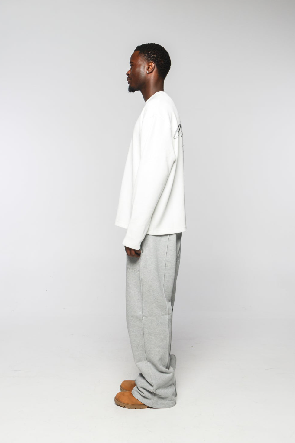 WAFFLE KNIT L/S WHITE
