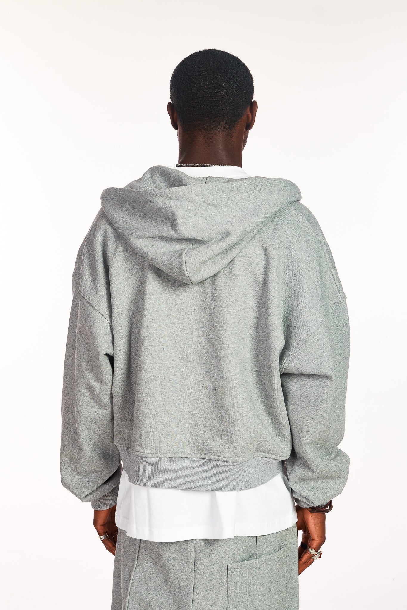 VINTEG UNIQUE ZIPPER HOODIE - GREY
