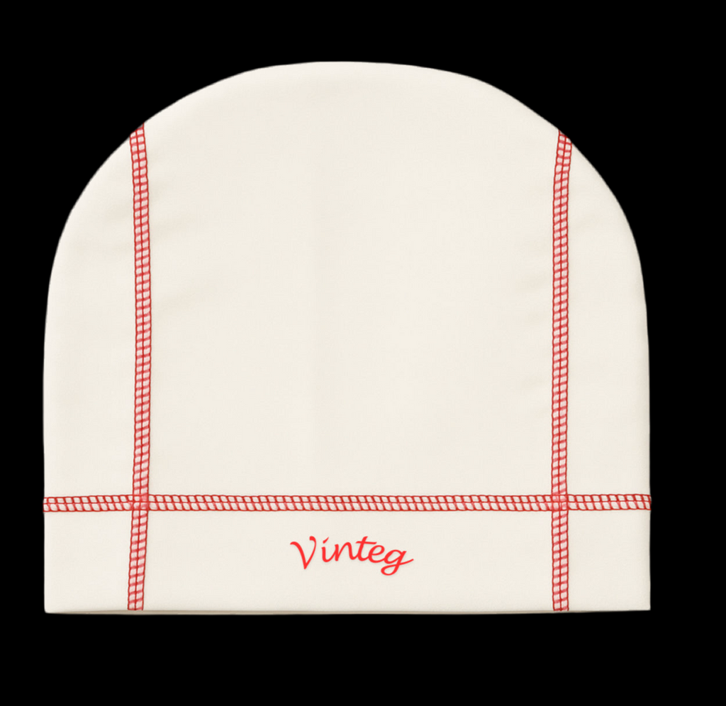 VINTEG BEANIE/ SKULL CAP ( cream )