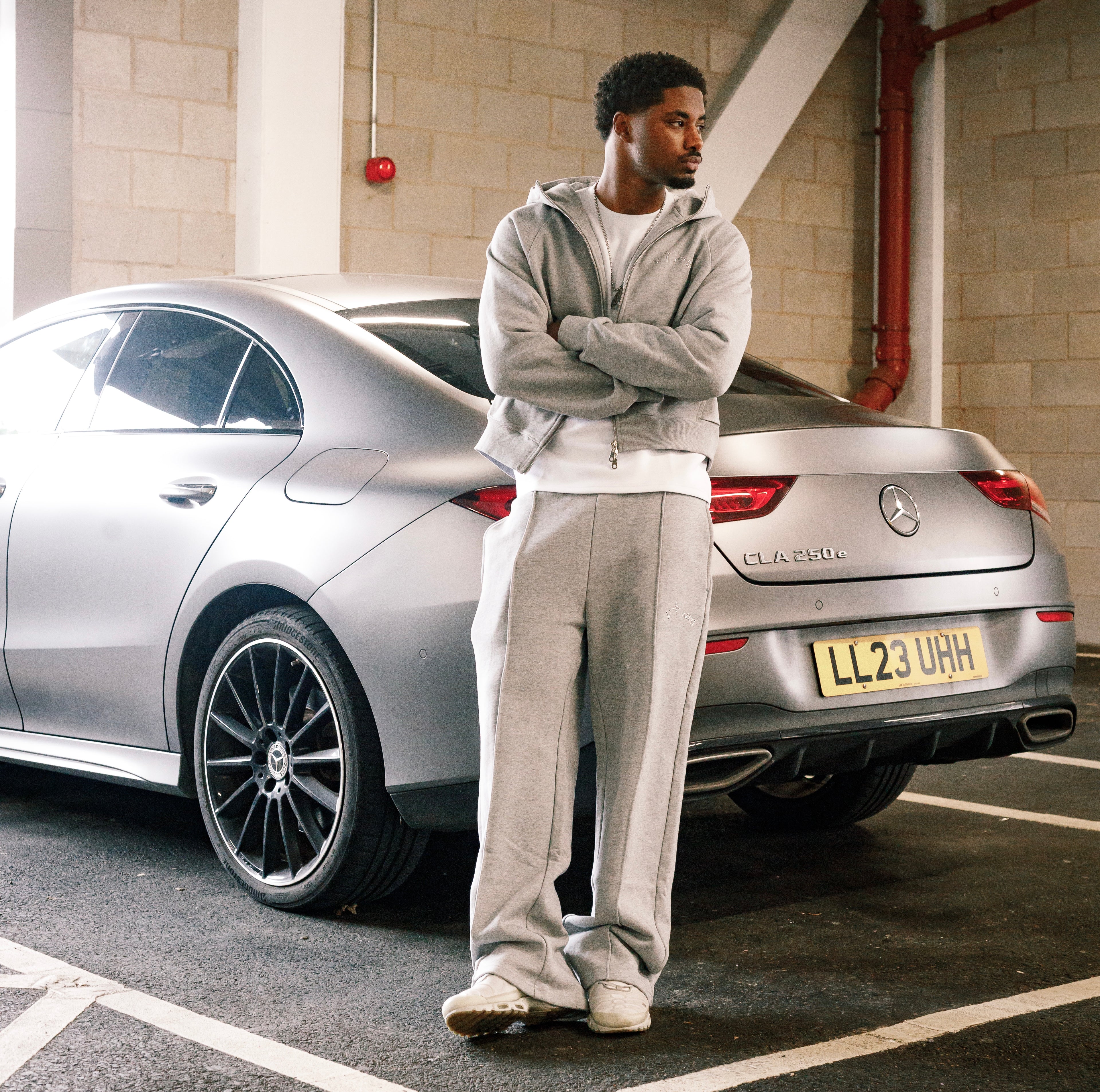 VINTEG METALLIC JOGGERS - GREY