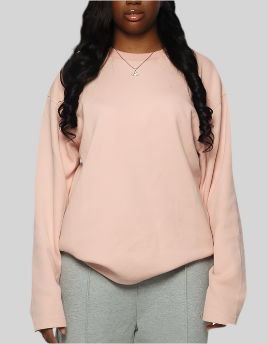 WAFFLE KNIT L/S PINK