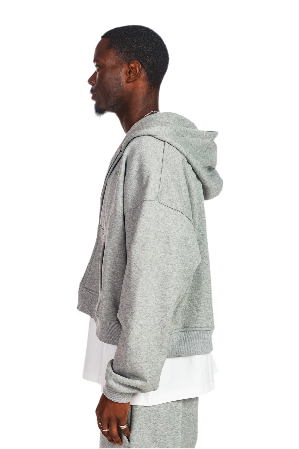 VINTEG UNIQUE ZIPPER HOODIE - GREY