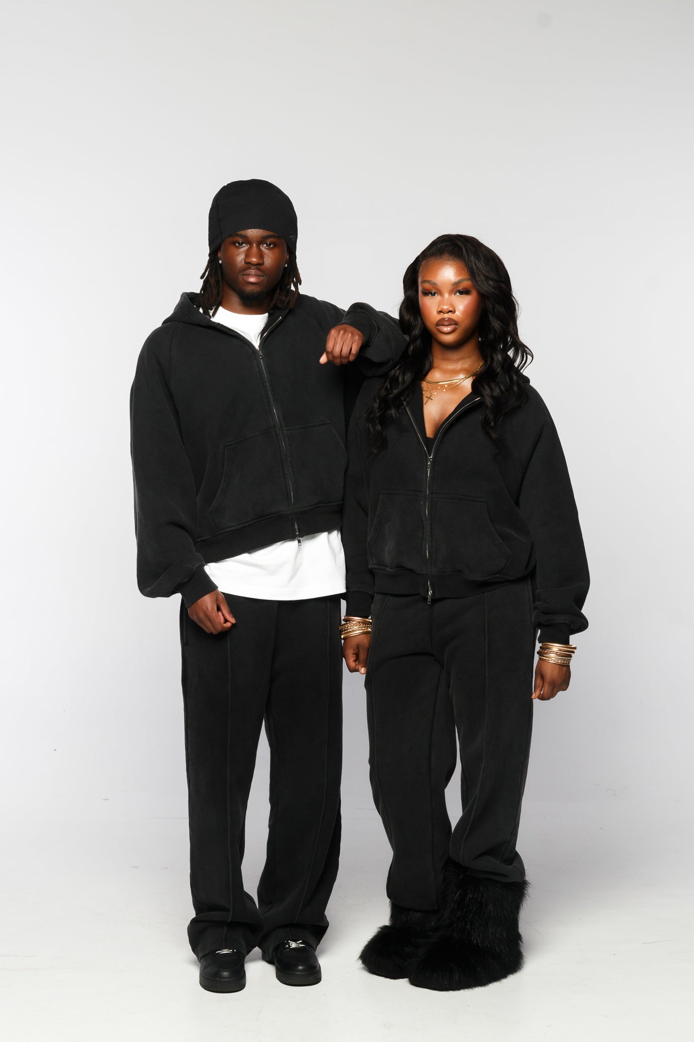 VINTEG WASHED BLACK JOGGERS